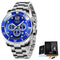LIGE Watches Mens Top Brand Luxury Clock Casual Stainless Steel 24Hour Moon Phase Men Watch Sport Waterproof Quartz Chronograph