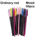 Disposable Eyelash Brush 25/50 Pcs Crystal Eye Brush Diamond Handle Mini Mascara Wands Brush Eyelash Extension Makeup Brush Set