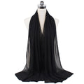 Muslim new Bubble Chiffon Hijab Scarf Women Solid Color Soft Long Shawls and Wraps Georgette Islamic Head Scarves Ladies Hijabs
