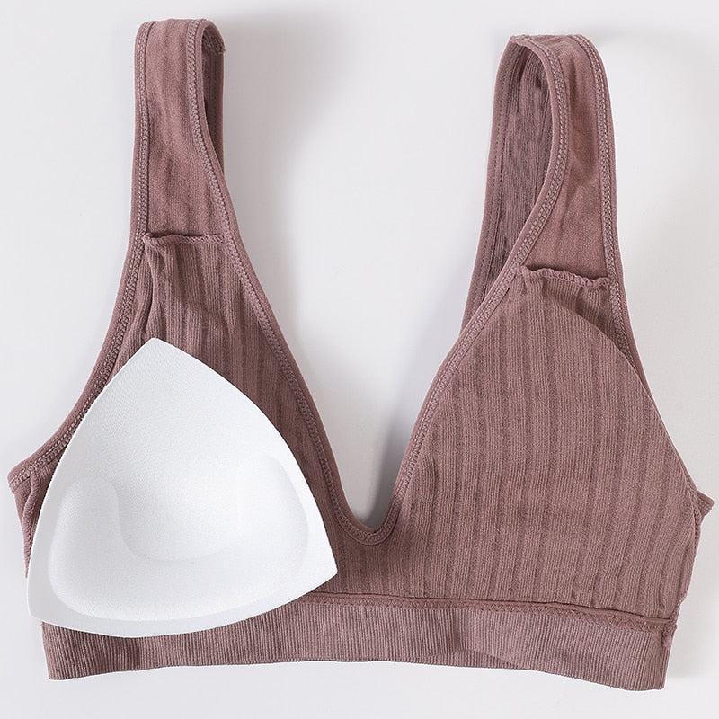 Seamless Bra Sports Bras For Women Plunge Bra Top Female Brassiere Deep V Sexy Women Underwear Backless Bralette Lingerie