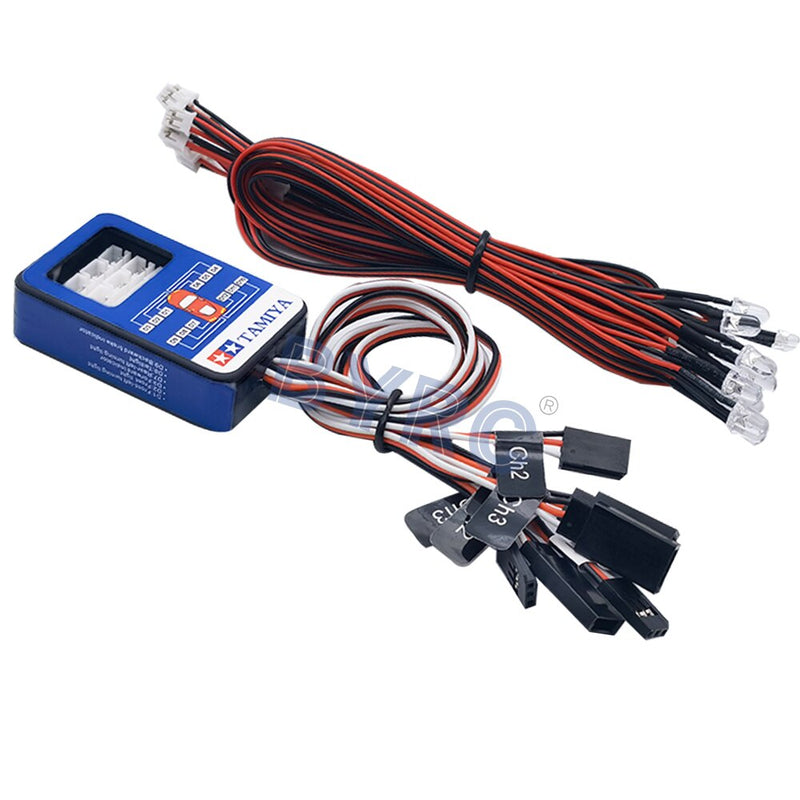 Simulation Flash Light 12 LED Lighting Kit Steering Brake for 1/10 Scale Models RC Car Yokomo Tamiya HSP HPI AXIAL RC4WD Trx