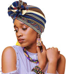 Pastoral Floral Print Turban Women National Wind Muslim Hat Bandana Chemotherapy Hat Sleep Caps Beanies Headwrap Fashion Casual