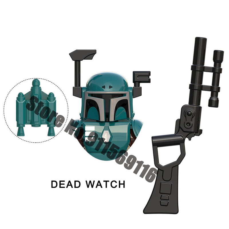Mandalorian Building Blocks Jango Boba Fett Grogu Baby Yoda Pre Vizsla Bo-Katan Din Djarin Sabine Wren Brick Figure Toy