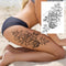 Sexy Flower Temporary Tattoos For Women Body Art Painting Arm Legs Tattoos Sticker Realistic Fake Black Rose Waterproof Tattoos