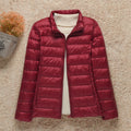 2021 New Women Thin Down Jacket White Duck Down Ultralight Jackets Autumn And Winter Warm Coats Portable Outwear