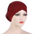 2022 Women Solid color Under Scarf Cap turban femme musulman Ready to wear hijab cap female headscarf bonnet muslim inner hijabs