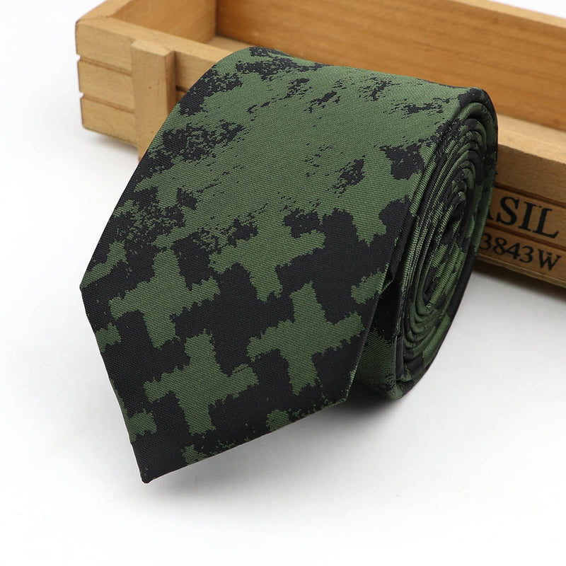 61 Colors Jacquard Striped Plaid Paisley Necktie 6cm Polyester Male Narrow Tie Skinny Tuxedo Suit Shirt Gift For Men Accessory