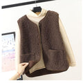 Vests 2021 Spring Autumn Vest Women Waistcoat Winter Thermal Warm Thick Fleece Vests Women Sleeveless Jacket Ladies Waistcoat
