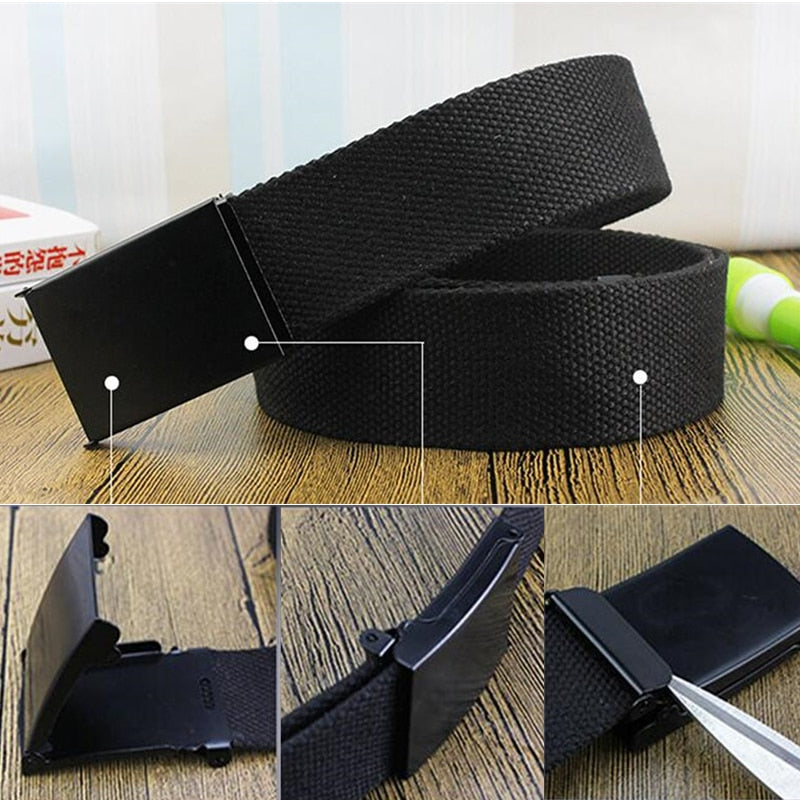 Men Belt 2020 Fashion Unisex Army Tactical Waist Belt Jeans Male Casual Luxury Canvas Webbing Waistband Ceinture Femme
