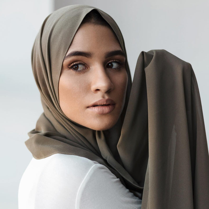 Muslim 2021 New Chiffon Hijab Scarf Women Solid Color Soft Long Shawls and Wraps Islamic Head Scarves Fashion turbante mujer
