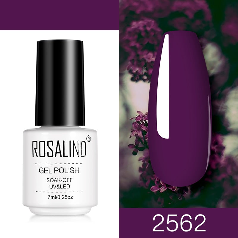 ROSALIND Nail Gel Polish Semi Permanent Polish All For Manicure Nails Art UV Hybrid Varnishes Gellak Base TOP Primer For Nails