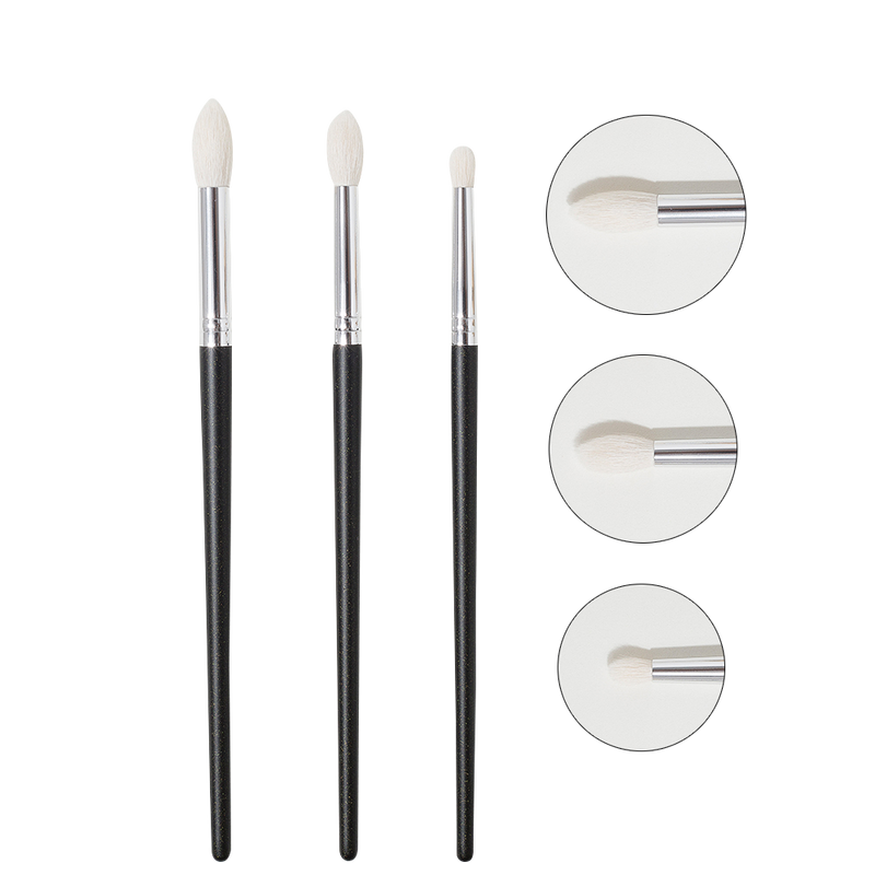 Shinedo 3 Pcs Goat Hair Tapered Crease Blending Brush Eyeshadow Make Up Cosmetic Kit Maquiagem Smudge Eye Makeup Brushes
