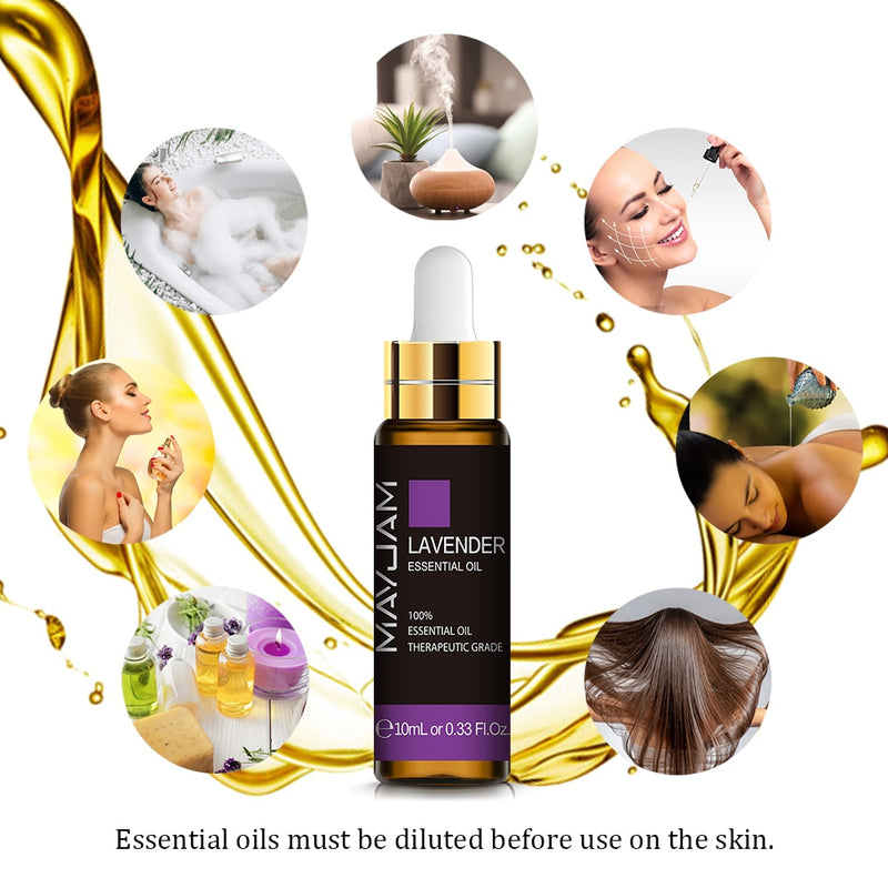 MAYJAM 10ML Aromatic Diffuser Essential Oil Lavender Vanilla Myrrh Fragrance Oil For Soaps Candle Making Massage Humidifiers