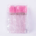 50/5Pcs Eyelash Extension Disposable Makeup Eyebrow Brush Mascara Stick Applicator Eyelashes Crystal Eyelash Brush Tool