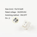 10 Pcs/lot KCD11 2 Pin 10x15mm Mini Push Button Switch SPST 3A 250V AC Snap-in On/Off Boat Rocker Switch 1Black Red White Gray