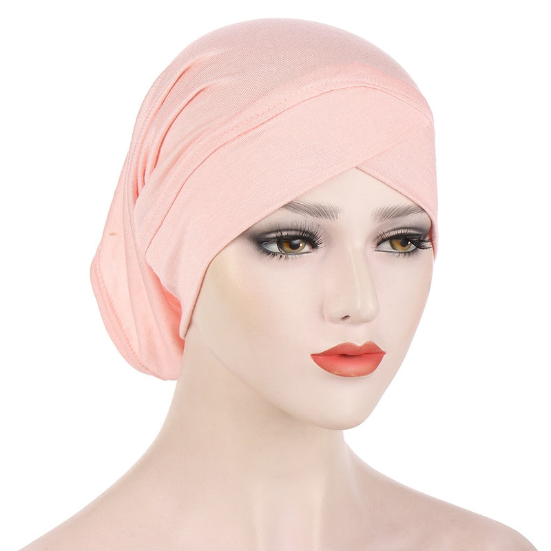 2022 Women Solid color Under Scarf Cap turban femme musulman Ready to wear hijab cap female headscarf bonnet muslim inner hijabs