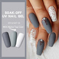 LILYCUTE 3 PCS Gel Nail Polish Set Nude Pink Glitter Sequins Matte Effect Gel Long Lasting Base Top Coat Nail Art Design Hybrid