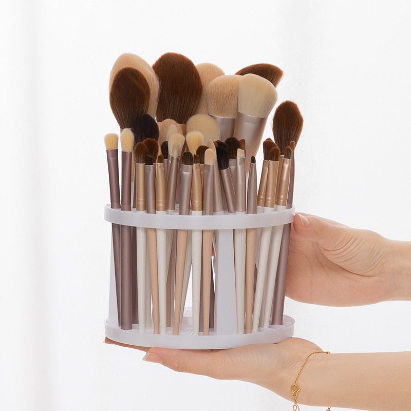1PCS Makeup Brushes Storage Multifunction Large-Capacity Cosmetic Brush Holder Air-Dry Stand Rack Lightweight And Easy To Instal