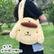 New Kawaii Sanrioed My Melody Cinnamoroll Cartoon Plush Bag Anime Soft Stuffed Animals Plushie Backpack Girls Doll Toys Gifts