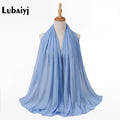 Muslim 2021 New Chiffon Hijab Scarf Women Solid Color Soft Long Shawls and Wraps Islamic Head Scarves Fashion turbante mujer