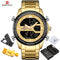 NAVIFORCE Watches for Men Luxury Brand Digital Chronograph Sport Quartz Wristwatch Waterproof Military Steel Band Luminous Clock
