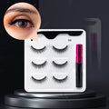 3/5/7Pairs Magnetic Eyelashes False Lashes Repeated Use Eyelashes Waterproof Liquid Eyeliner With Tweezer Makeup Set