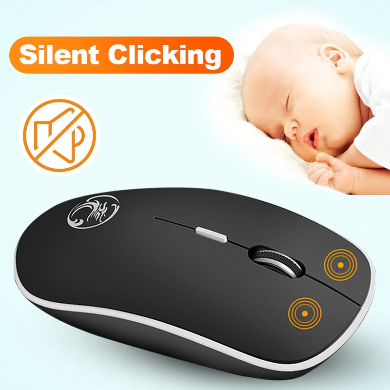 iMice Wireless Mouse Silent Computer Mouse 1600 DPI Ergonomic Mause Noiseless Sound USB PC Mice Mute Wireless Mice for Laptop