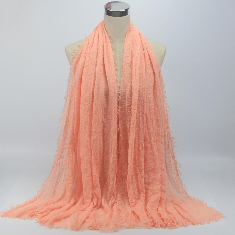 wholesale price 70*180cm women muslim crinkle hijab scarf femme musulman soft cotton headscarf islamic hijab shawls and wraps