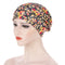 2021 New Elastic Fashion Turban Hat Solid Color Women Warm Winter Headscarf Bonnet Inner Hijabs Cap Muslim Hijab femme Wrap Head