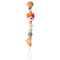 1pc Crochet Bunny Baby Pacifier Clip Chain BPA Free Wooden Beads Appease Soother Chain Clips Newborn Dummy Holder Nipple Clip