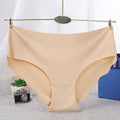 Women&#39;s Sexy Ruffle Briefs Low Waist Icy Silk Seamless Modal Underpants Female Solid Underwear Lingerie Comfortable Wave Panties
