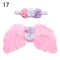2pcs/set Cute Newborn Angel Feather Wings with Baby Girl Rose Flower Headband Hair Accessories for Infant Photography Props