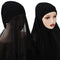 Muslim Chiffon Scarf For Women Fashion Veil Instant Hijab Wrap Headscarf Islam Solid Color Cap Musulman Wrap Scarves 25 Colors