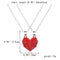 2Pcs/Lot Magnetic Couple Necklace Friendship Heart Pendant Distance Faceted Charm Necklace Women Valentine&