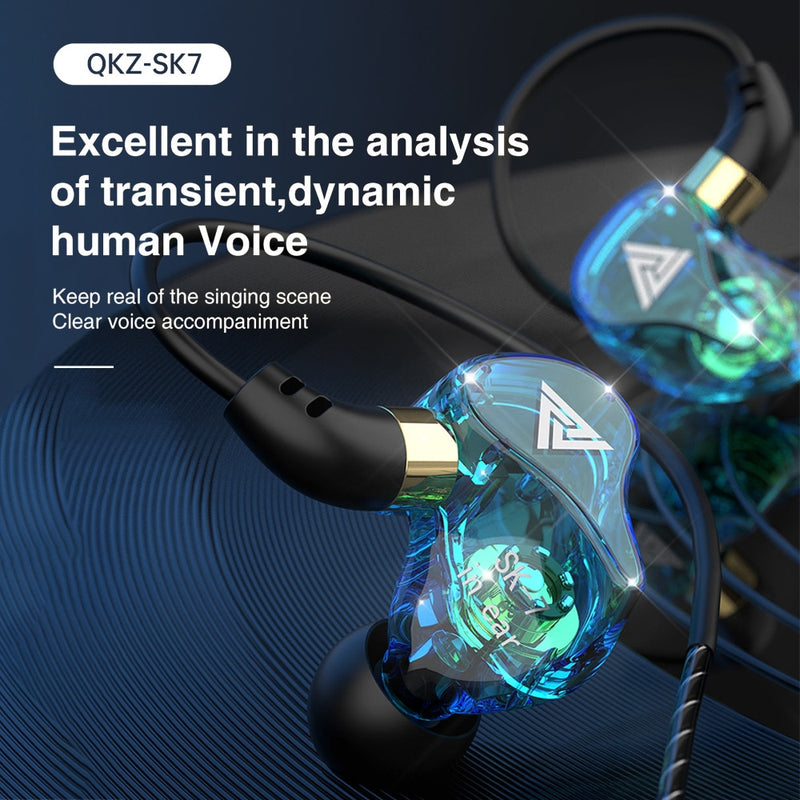 Original QKZ AK6 Copper Driver HiFi Wired Earphone Sport Running  Headphones Bass Stereo Headset Music Earbuds fone de ouvido