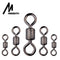 Meredith 50PCS/Lot Fishing Swivels Ball Bearing Swivel with Safety Snap Solid Rings Rolling Swivel for Carp Fishing Accessories