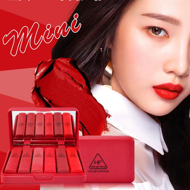 4/6PCS Women Fashion Pumpkin Color Matte Velvet Lipstick Set Moisturizer Sexy Lip Stick Makeup Beauty Cosmetic