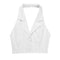 Womens Stripe Vests Elegant OL Waistcoat Suit Vest Halter Neck V-Neck Office Ladies Crop Tops Business Formal Work Wear Mujer