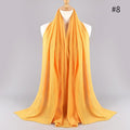 2021 NEW Flocked Bubble Cotton Scarf Hijabs For Muslim Women Soild Color Breathable Islamic Headscarf Arab Head Scarves
