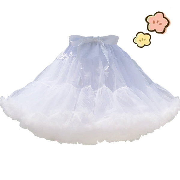 Women Lolita Petticoats Crinoline Inner Bustle Cosplay Jupon Tutu Puffy Cancan Skirt Petticoat Under Wedding Dress Underskirt