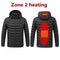 2021 NWE Men Winter Warm USB Heating Jackets Smart Thermostat Pure Color Hooded Heated Clothing Waterproof  Warm Jackets