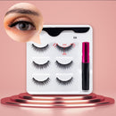 3Pairs Magnetic Lashes 3D Mink Eyelashes Wholesale Fake Eyelashes Magnetic Eyeliner With Tweezer Makeup Set For Beauty Faux Cils