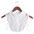 Women Cotton Lace Fake Collar Blouse Vintage Detachable Collar Women&#39;s shirt False Tie Men Lapel False Blouse Top Women Collars
