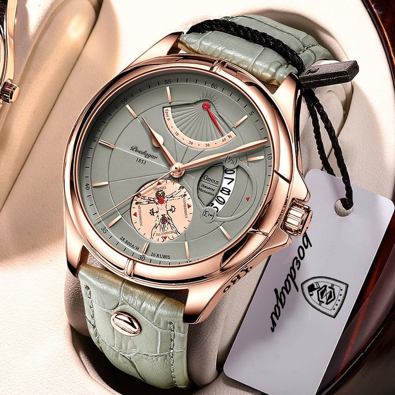 Swiss Brand POEDAGAR Men Watch Fashion Top Luxury Sport Men&
