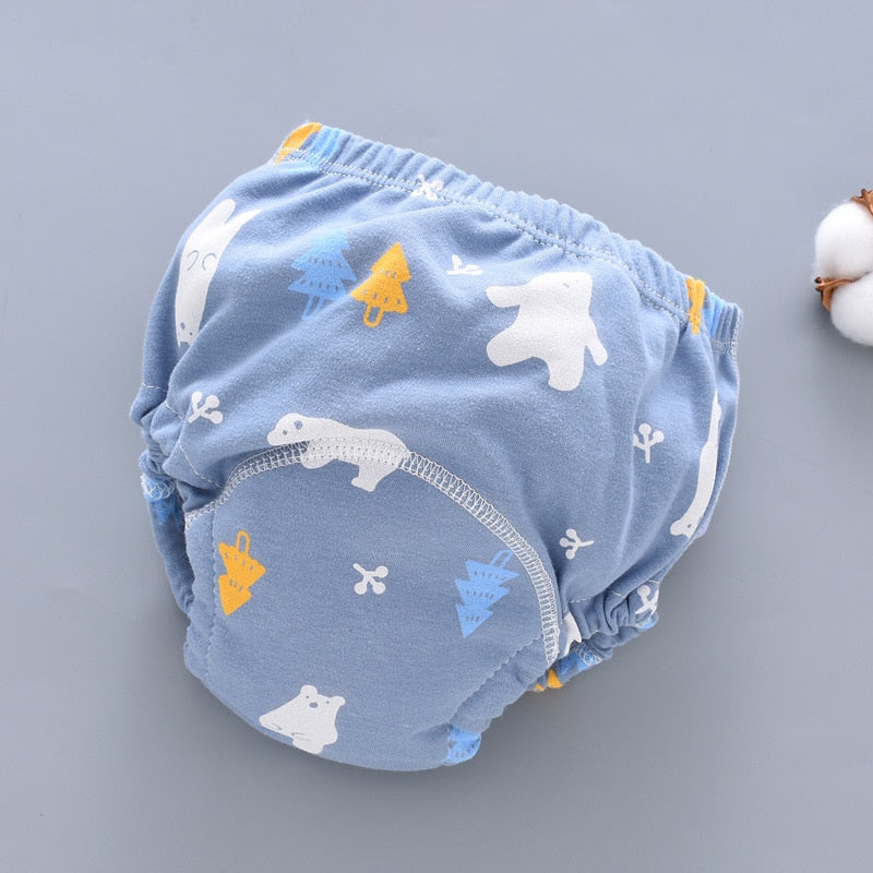 Hot 6 Layer Waterproof Reusable Cotton Baby Training Pants Infant Short Underwear Cloth Baby Diaper Nappies Panties for Children