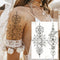 Sexy Black Henna Temporary Tattoos For Women Girls Body Art Decoration Fake Jewelry Chains Waterproof Mandala Flower Tatoos Kit