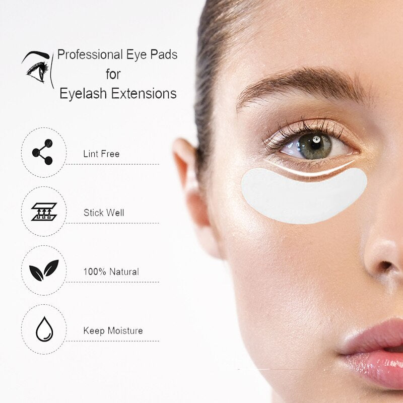 50/100 Pairs Eyelash Extension Paper Patches Lint Hydrating Lash Extension Pillow Sticker Under Eye Pads Eyelash Makeup Tools