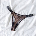 Sexy Rhinestone Thong Low Waist Panties Women Comfort Ice Silk Seamless Lingerie G String Cotton Breathable Intimates Underwear