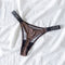 Sexy Rhinestone Thong Low Waist Panties Women Comfort Ice Silk Seamless Lingerie G String Cotton Breathable Intimates Underwear