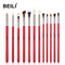 BEILI Black 10-19Pcs Makeup Brushes Natural Hair Eyeshadow Blending Eyeliner Makeup Brush Set Shader Eyebrow brochas maquillaje